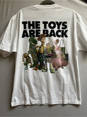 Uniqlo Ut White Totally Toy Story Mens Oversized Graphic Tee Sz S